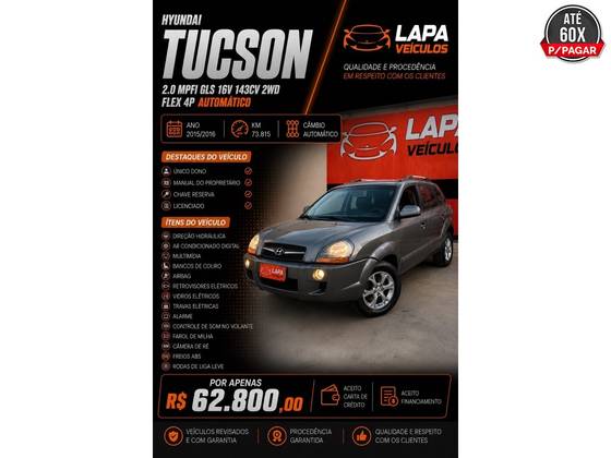 HYUNDAI TUCSON 2.0 MPFI GLS 16V 143CV 2WD FLEX 4P AUTOMÁTICO HYUNDAI TUCSON 2.0 MPFI GLS 16V 143CV 2WD FLEX 4P AUTOMÁTICO